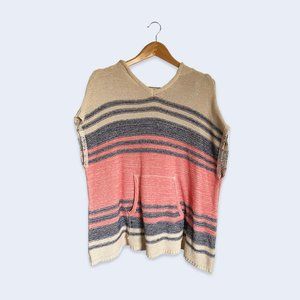 Hooded Poncho Tribal Sweater